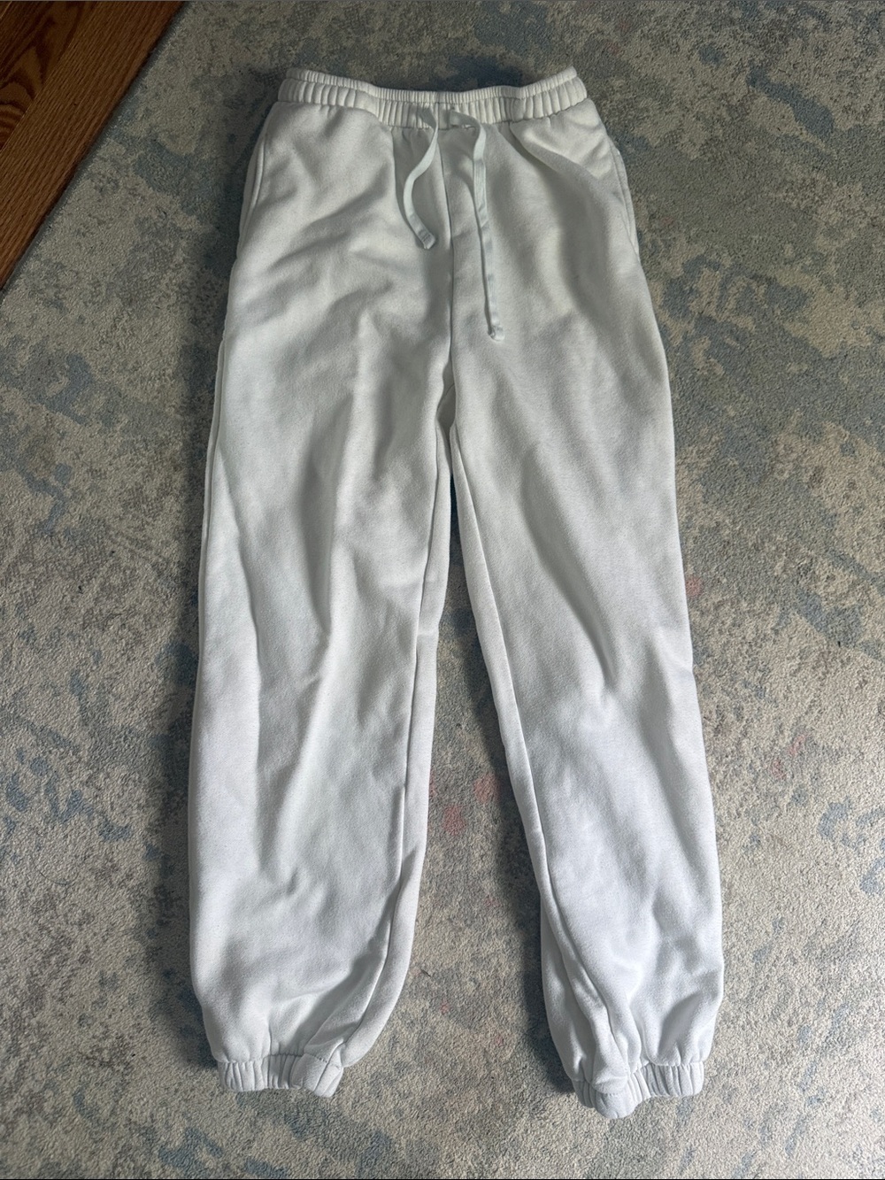 Classic White Drawstring Sweatpants. American Eagle